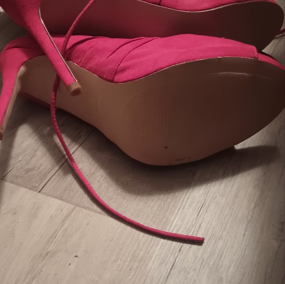 Liliana high heels red open toe sandals - Picture 7 of 9